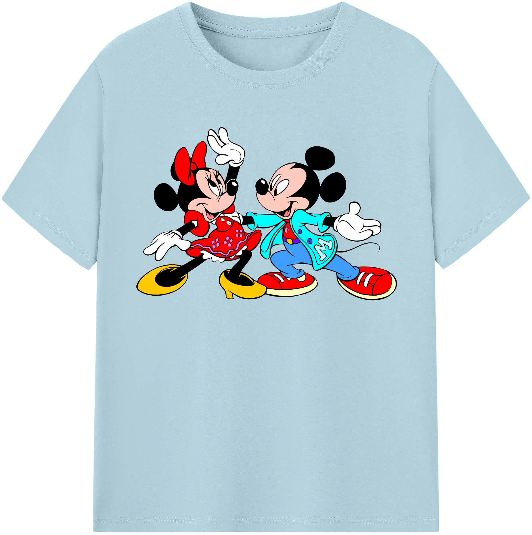 （画像用） ミッキーマウス Mickey Mouse 綿100％半袖Tシャツ（フロントプリント）